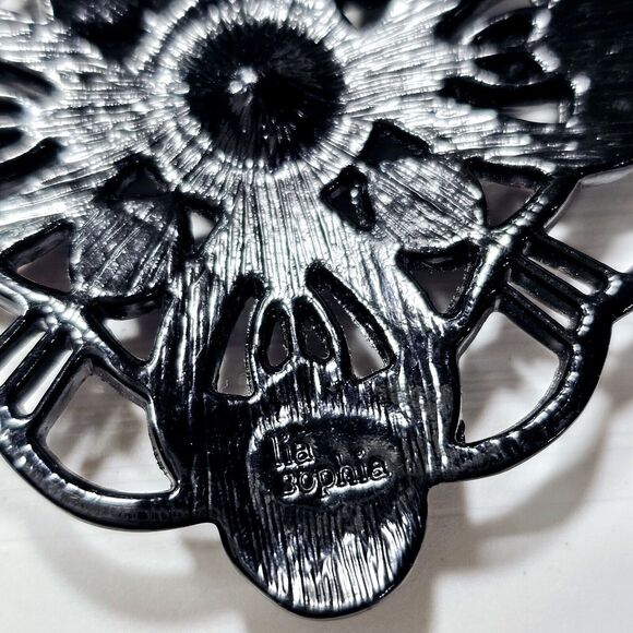 Tropical Boho Necklace Choker Lia Sophia Pendant Jeweled Medallion Adjustable - Picture 8 of 10